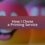 How I Chose a Printing Service
