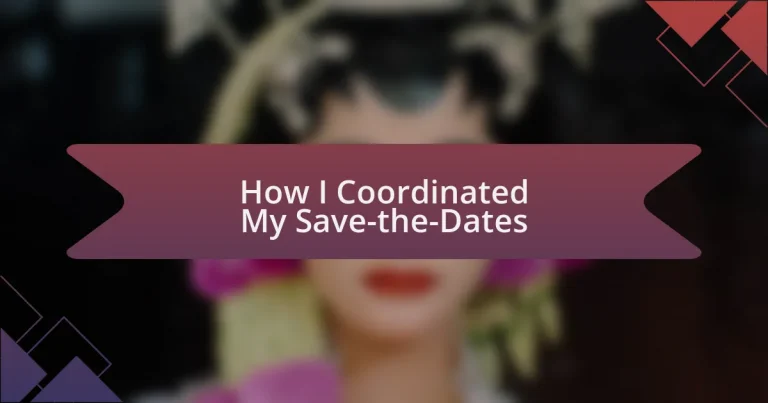 How I Coordinated My Save-the-Dates