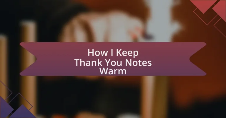 How I Keep Thank You Notes Warm