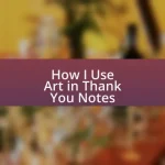 How I Use Art in Thank You Notes