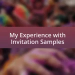 My Experience with Invitation Samples
