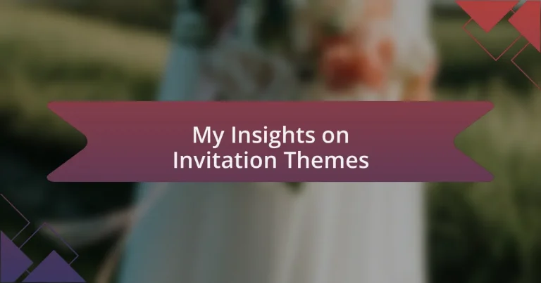 My Insights on Invitation Themes