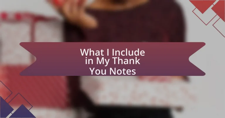What I Include in My Thank You Notes