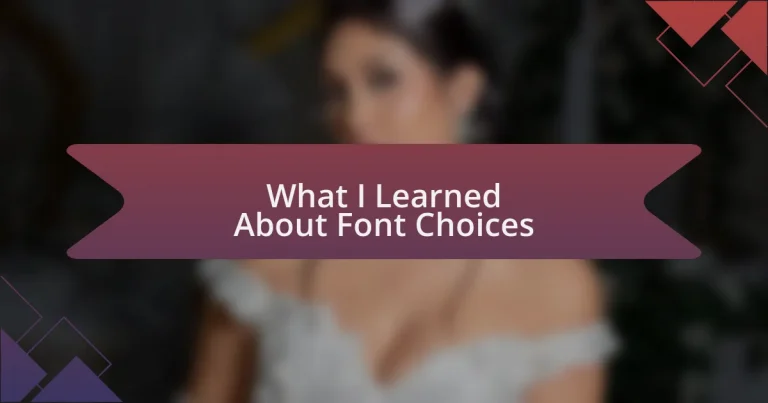 What I Learned About Font Choices