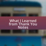 What I Learned from Thank You Notes