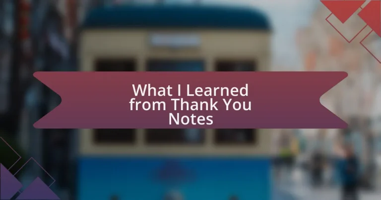 What I Learned from Thank You Notes