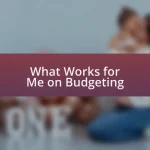 What Works for Me on Budgeting